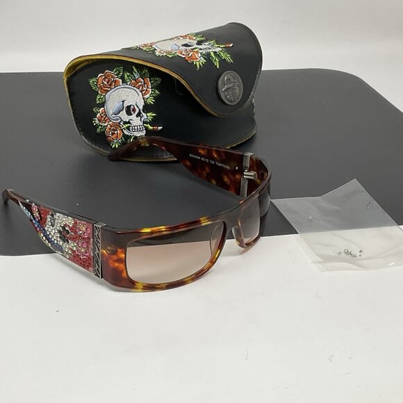 Ed Hardy EHS 004 63-12 120 Tortoise - Sunglasses w/ Case main image 14